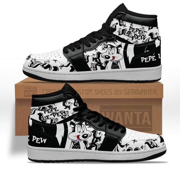 Pepé Le Pew J1 Shoes Custom For Cartoon Fans Sneakers Pt04 1 - Perfectivy