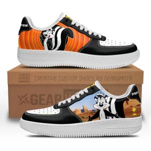 Pepé Le Pew Looney Tunes Custom Air Sneakers QD14 1 - PerfectIvy