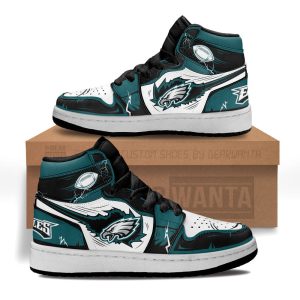 Philadelphia Eagles Football Team Kid Sneakers Custom For Kids 1 - PerfectIvy