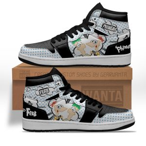 Phineas Flynn and Ferb Fletcher AJ1 Sneakers Custom Shoes-Gear Wanta