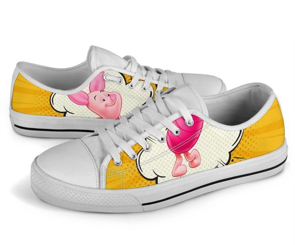 Piglet Sneakers Low Top Shoes Custom Idea Pt20-Gearsnkrs