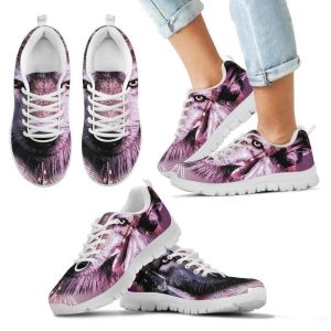 Pink Native Wolf Sneakers For Men Women Kid Wolf Lover-Gearsnkrs