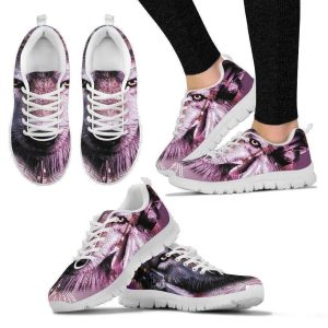Pink Native Wolf Sneakers For Men Women Kid Wolf Lover-Gearsnkrs