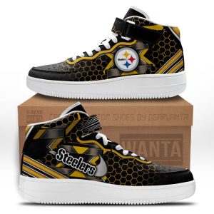 Pittsburgh Steelers Sneakers Custom Air Mid Shoes For Fans-Gear Wanta