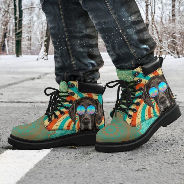 Pointer Boots Hippie Style Shoes Funny-Gearsnkrs