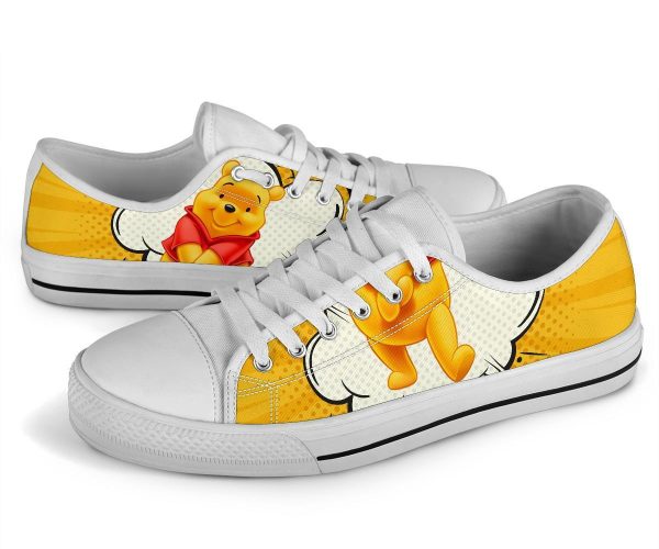 Pooh Sneakers Low Top Shoes Custom Idea Pt20-Gearsnkrs