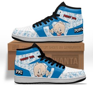 Porky Pig J1 Shoes Custom For Cartoon Fans Sneakers PT04 1 - PerfectIvy