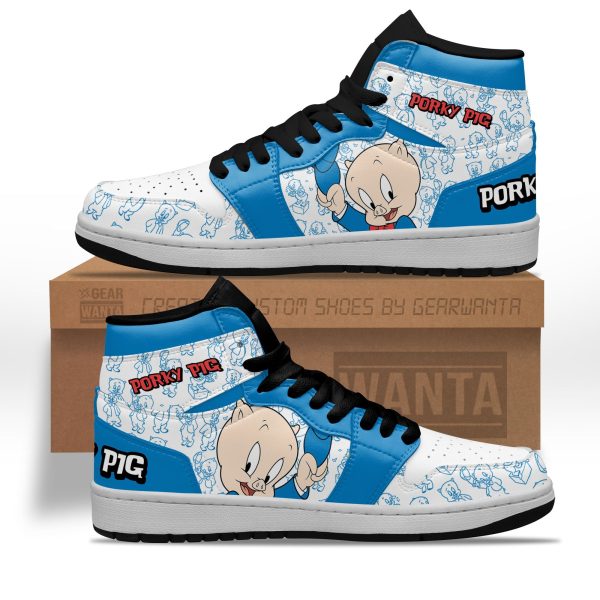 Porky Pig J1 Shoes Custom For Cartoon Fans Sneakers Pt04 1 - Perfectivy