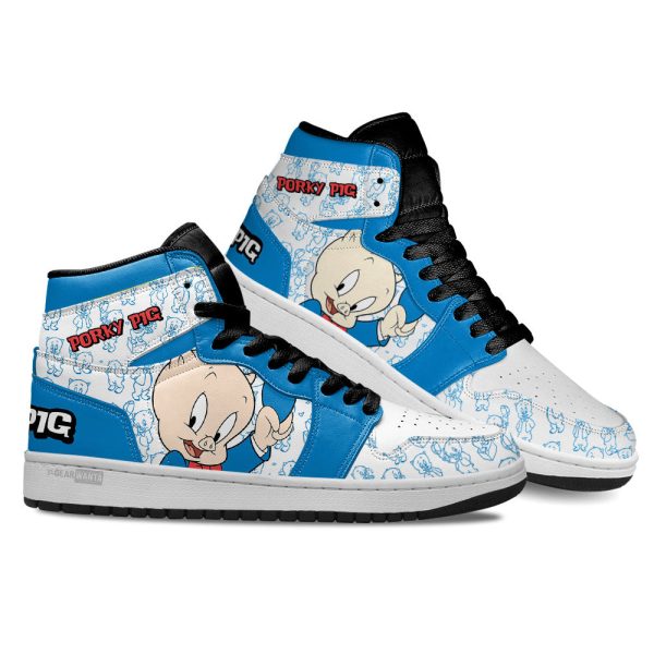 Porky Pig J1 Shoes Custom For Cartoon Fans Sneakers Pt04 3 - Perfectivy