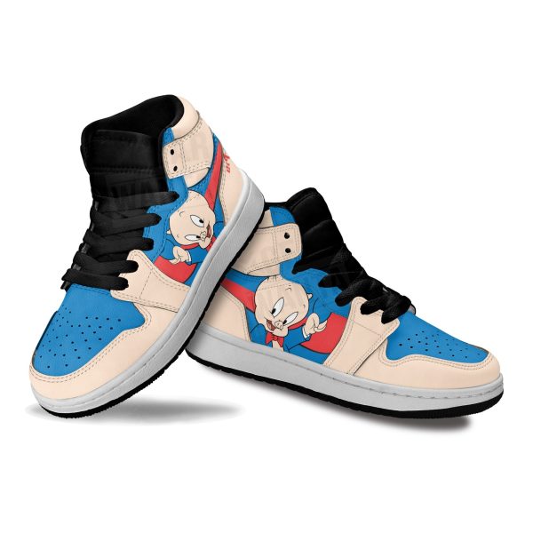 Porky Pig Kid Sneakers Custom For Kids 3 - Perfectivy