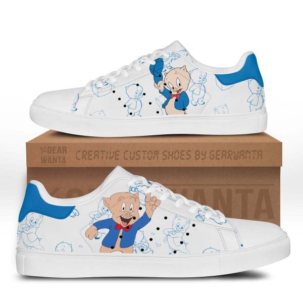 Porky Pig Skate Shoes Custom Looney Tunes Cartoon Shoes-Gearsnkrs