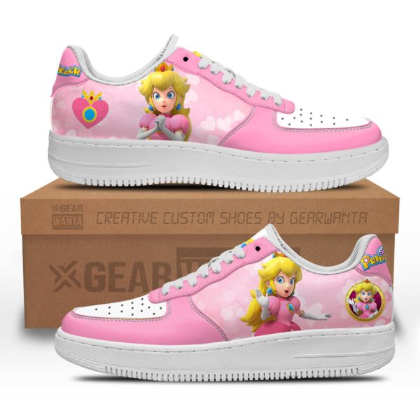 Princess Peach Super Mario Air Sneakers Custom For Gamer Shoes 2 - Perfectivy