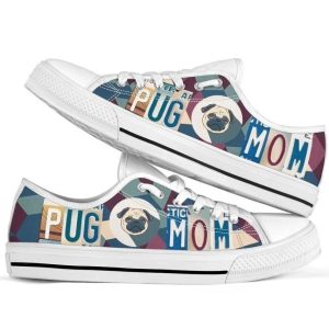 Pug Mom Shoes Low Top Style Gift For Dog Lover NH10-Gear Wanta