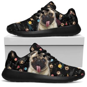 Pug Sneakers Sporty Shoes Funny For Pug Dog Lover-Gearsnkrs