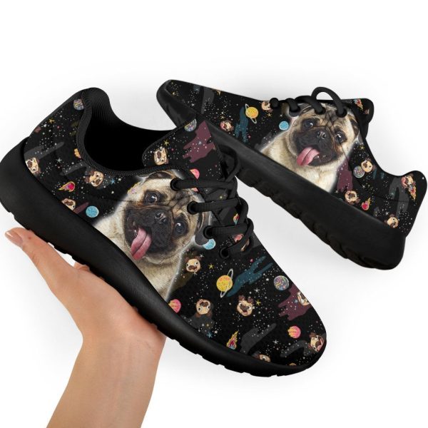 Pug Sneakers Sporty Shoes Funny For Pug Dog Lover-Gearsnkrs