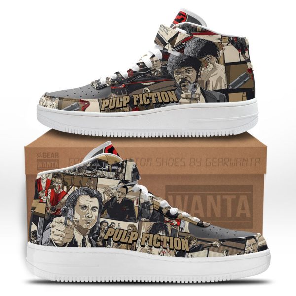 Pulp Fiction Air Mid Shoes Custom Sneakers-Gearsnkrs