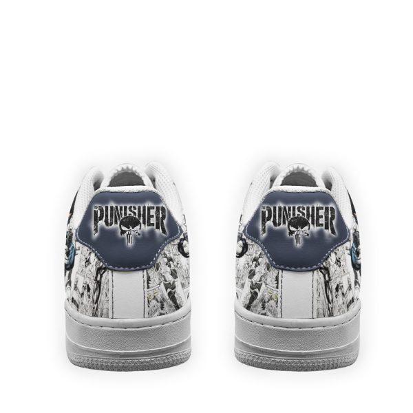 Punisher Air Sneakers Custom Superhero Comic Shoes 4 - Perfectivy