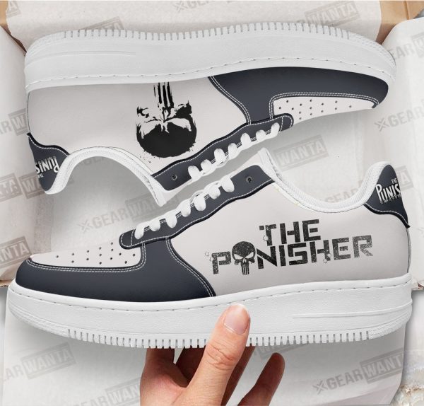 Punisher Super Hero Custom Air Sneakers Qd22 2 - Perfectivy