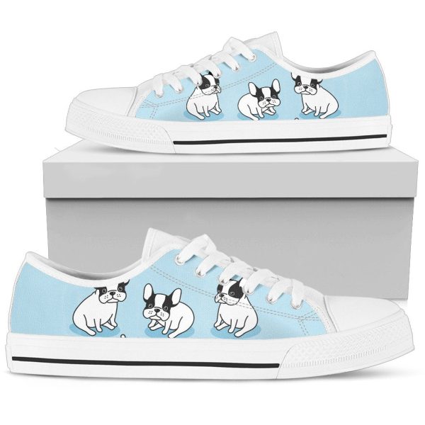 Puppy French Bulldog Sneakers Low Top Shoes-Gearsnkrs