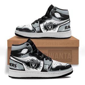 Raiders Football Team Kid Sneakers Custom For Kids 1 - PerfectIvy