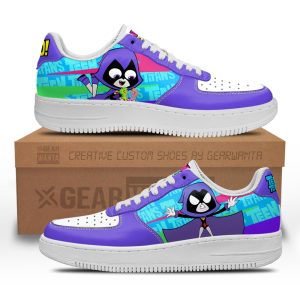 Raven Air Sneakers Custom Teen Titan Go Cartoon Shoes 2 - Perfectivy