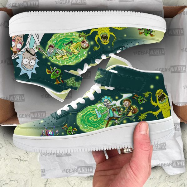 Rick And Morty Air Mid Shoes Custom Sneakers For Fans-Gearsnkrs