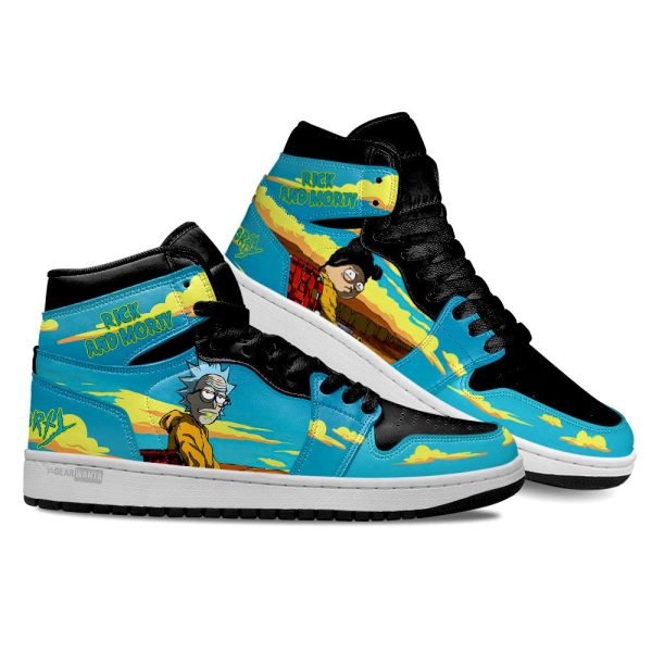 Rick And Morty Crossover Breaking Bad Air J1S Sneakers Custom Shoes-Gearsnkrs
