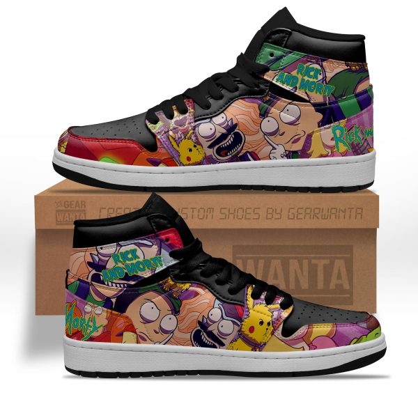 Rick And Morty Crossover Super Mario Air J1S Sneakers Custom Shoes 1 - Perfectivy
