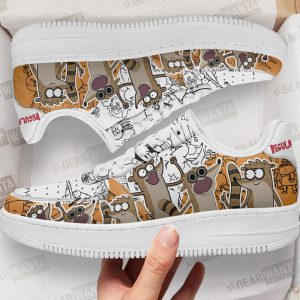 Rigby Regular Show Air Sneakers Custom Cartoon Shoes 1 - PerfectIvy
