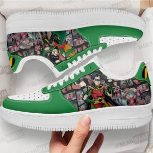 Robin Air Sneakers Custom Superhero Comic Shoes 1 - PerfectIvy