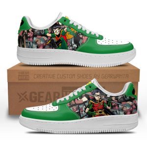Robin Air Sneakers Custom Superhero Comic Shoes 2 - Perfectivy