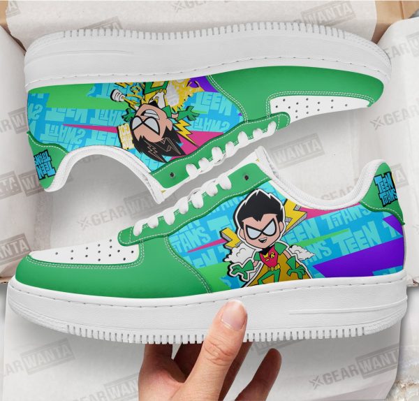 Robin Air Sneakers Custom Teen Titan Go Cartoon Shoes 1 - Perfectivy