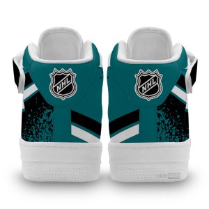 Sj Sharks Air Mid Shoes Custom Hockey Sneakers Fans-Gearsnkrs