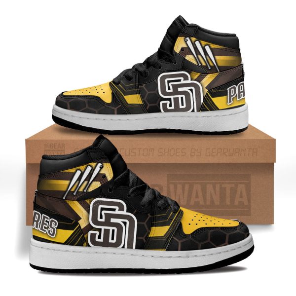 San Diego Padres Football Team Kid Sneakers Custom For Kids 1 - Perfectivy