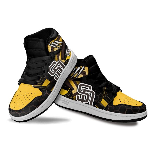 San Diego Padres Football Team Kid Sneakers Custom For Kids 3 - Perfectivy