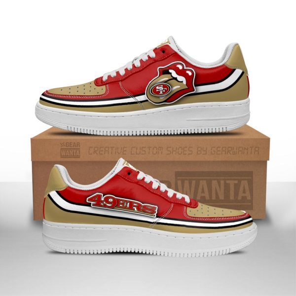 San Francisco 49Ers Air Sneakers Custom Force Shoes Sexy Lips For Fans-Gearsnkrs