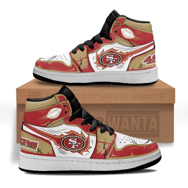 San Francisco 49Ers Football Team Kid Sneakers Custom For Kids 1 - Perfectivy