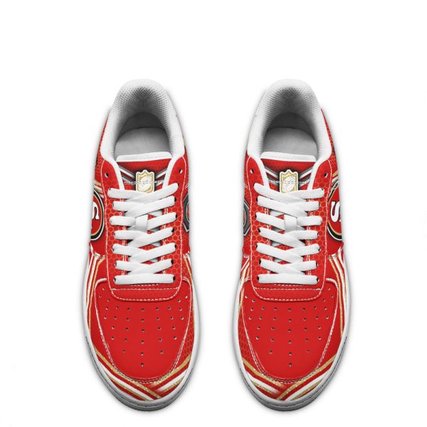 Sanfrancisco 49Ers Air Sneakers Custom Force Shoes For Fans-Gearsnkrs