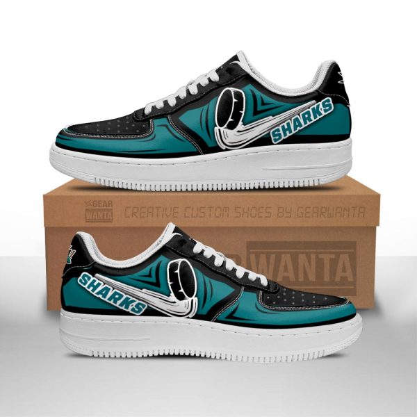 San Jose Sharks Air Shoes Custom Naf Sneakers For Fans-Gearsnkrs