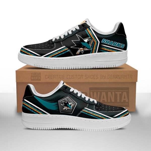 San Jose Sharks Air Sneakers Custom Force Shoes For Fans-Gearsnkrs