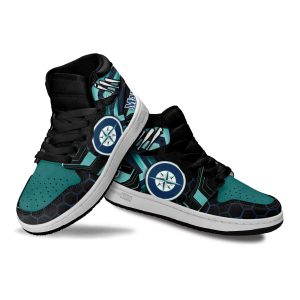 Seattle Mariners Football Team Kid Sneakers Custom For Kids 3 - Perfectivy