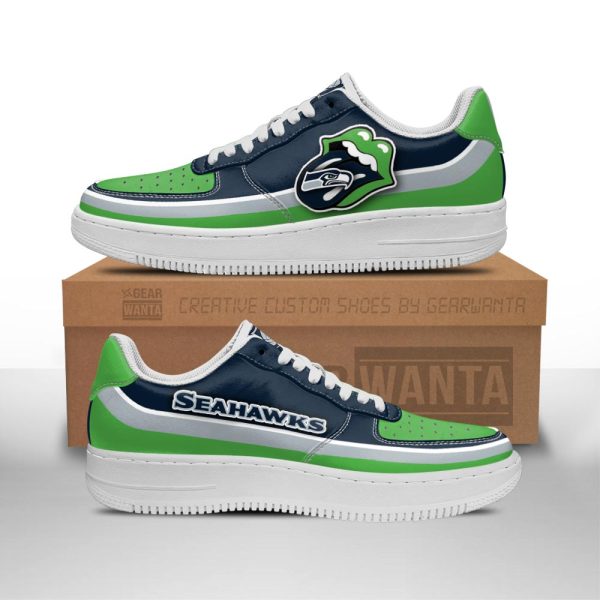 Seattle Seahawks Air Sneakers Custom Force Shoes Sexy Lips For Fans-Gearsnkrs