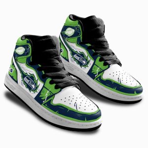 Seattle Seahawks Football Team Kid Sneakers Custom For Kids 2 - PerfectIvy