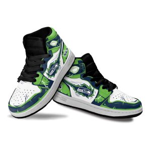 Seattle Seahawks Football Team Kid Sneakers Custom For Kids 3 - Perfectivy