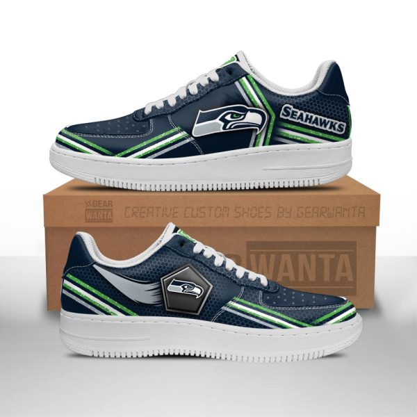 Seattle Seahawks Air Sneakers Custom Force Shoes For Fans-Gearsnkrs