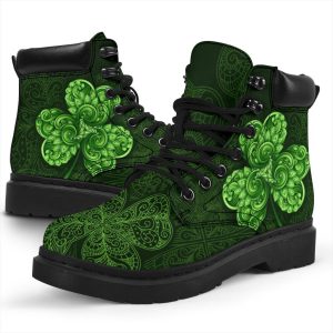 Shamrock Boots Shoes St Patrick Day Gift Idea-Gearsnkrs