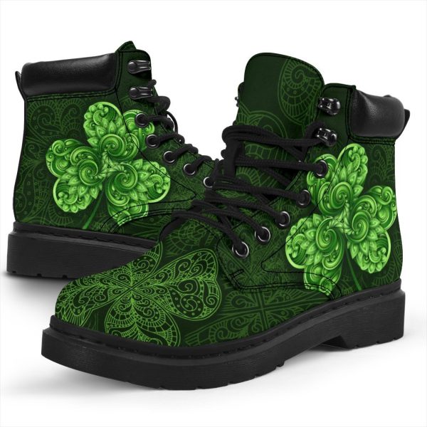 Shamrock Boots Shoes St Patrick Day Gift Idea-Gearsnkrs