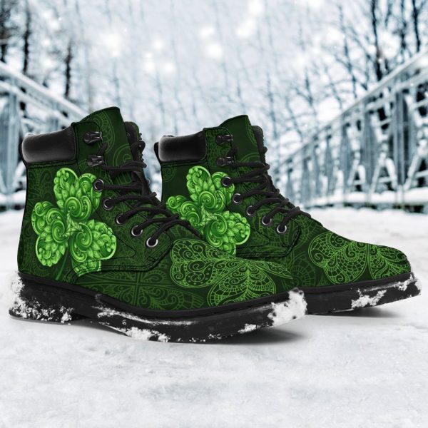 Shamrock Boots Shoes St Patrick Day Gift Idea-Gearsnkrs