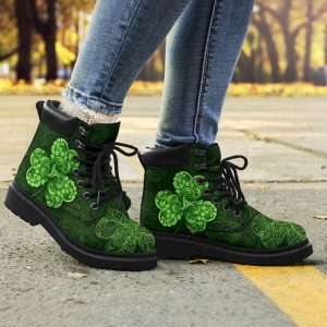 Shamrock Boots Shoes St Patrick Day Gift Idea-Gearsnkrs