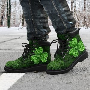 Shamrock Boots Shoes St Patrick Day Gift Idea-Gearsnkrs